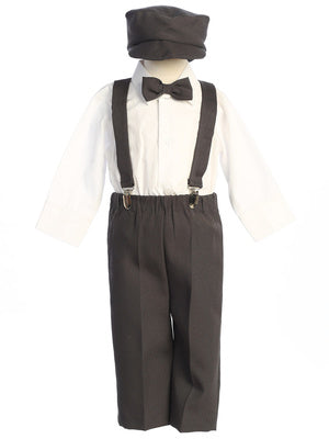 lito Boys 4-Piece Suspender Pant Set Long Sleeve Charcoal Canada