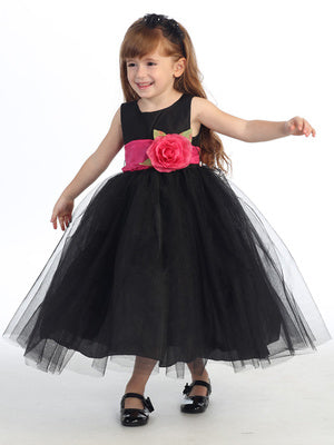 lito Full Layered Tulle Baby Girls Dress with Custom Sash Canada