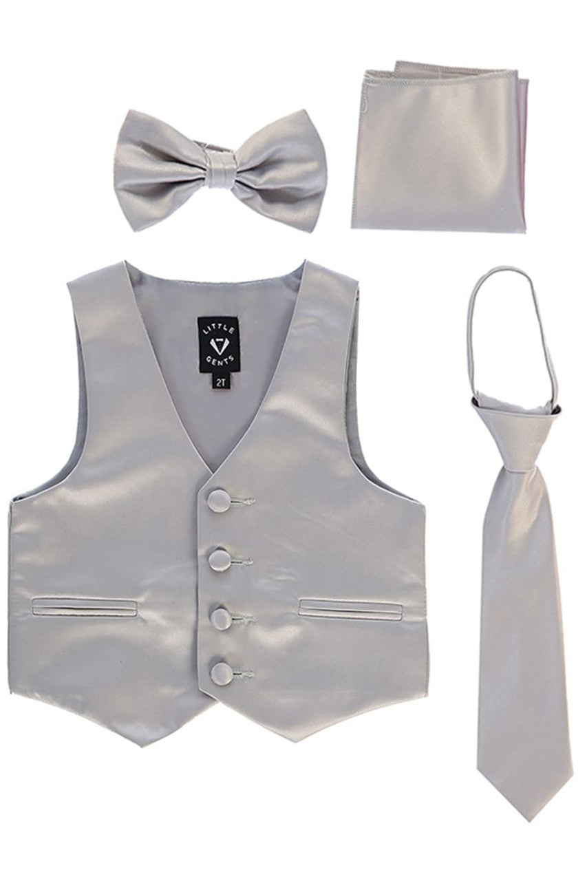 Satin Boys Vest Set - Assorted Colours.