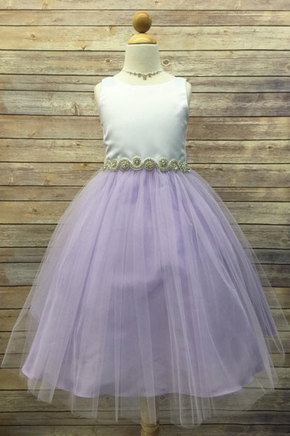 Bella Girls Dress With Rhinestone Belt