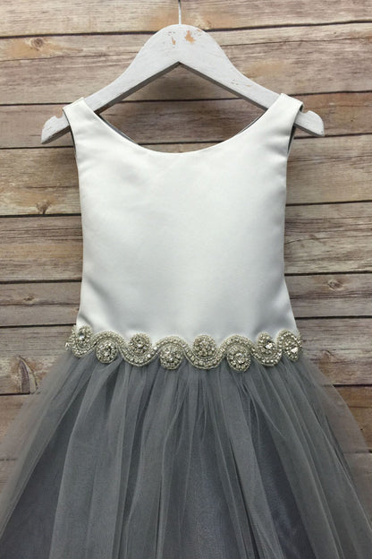 Bella Girls Dress With Rhinestone Belt