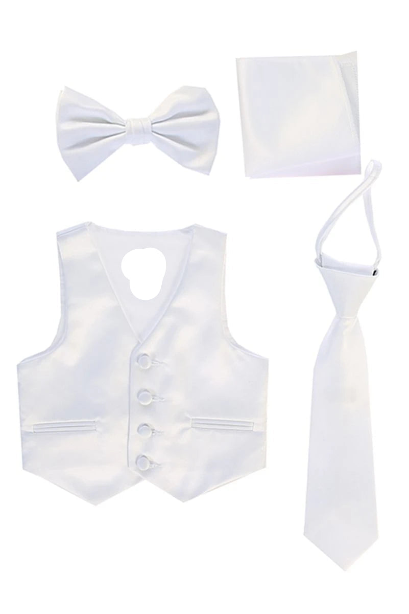 Boys Tuxedo 5 Piece White Black Customizable Canada