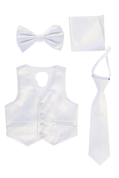 Boys Tuxedo 5 Piece White Black Customizable Canada