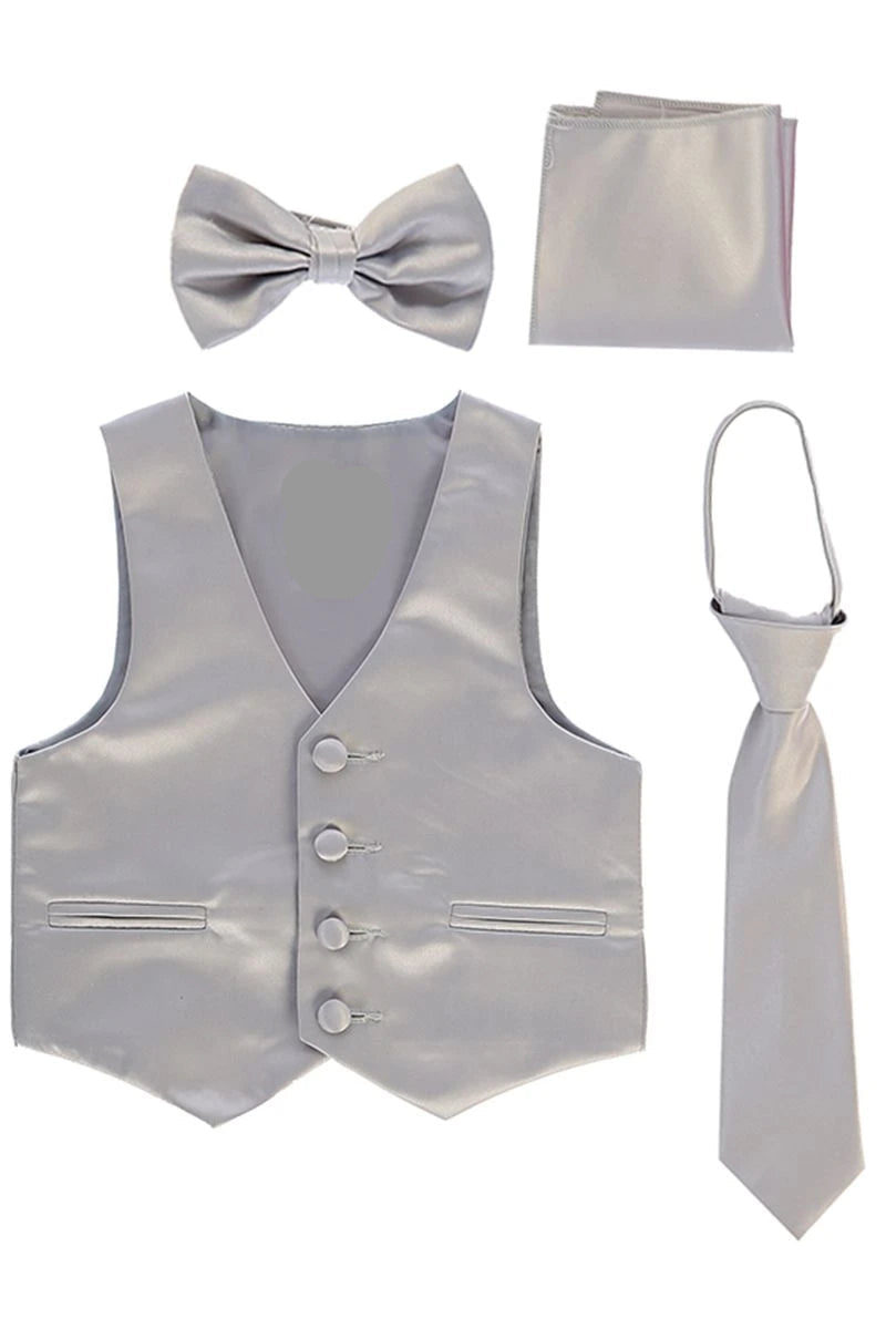 Boys Tuxedo 5 Piece White Black Customizable Canada