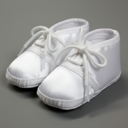 Boys Christening Bootee White Satin Baptism Lace-Up Canada