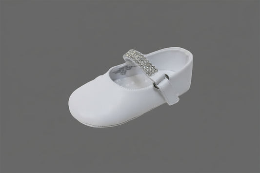 Diamond Strap Infant Girls Shoe White Ivory Black Canada