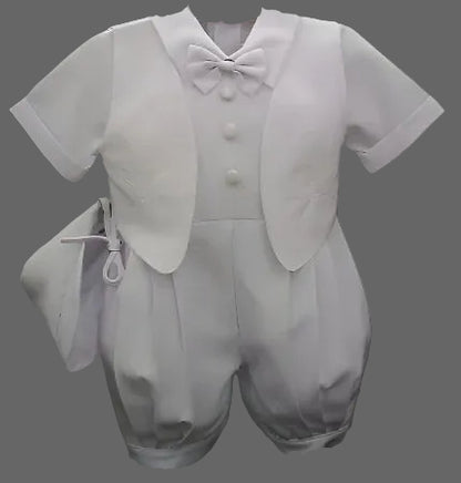 Fancy Affordable Vest Overlay Short Romper Baptism Christening White Canada 