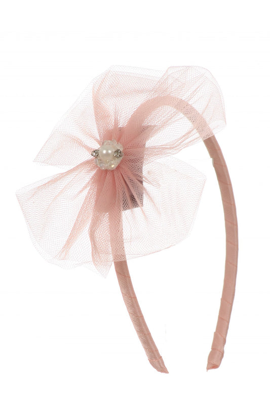 Girls Illusion Bow & Pearl Headband – Satin Hair Band Canada
