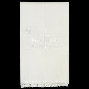 White Baptism Towel Christening & Baptism towel cotton cloth with an embroidered cross (My Baptism) 100% Cotton. Shop for Christening and Baptism dresses and gowns. Shop white baptism and Christening for boys and girls white clothing.  Baptism blankets, towels and clothes