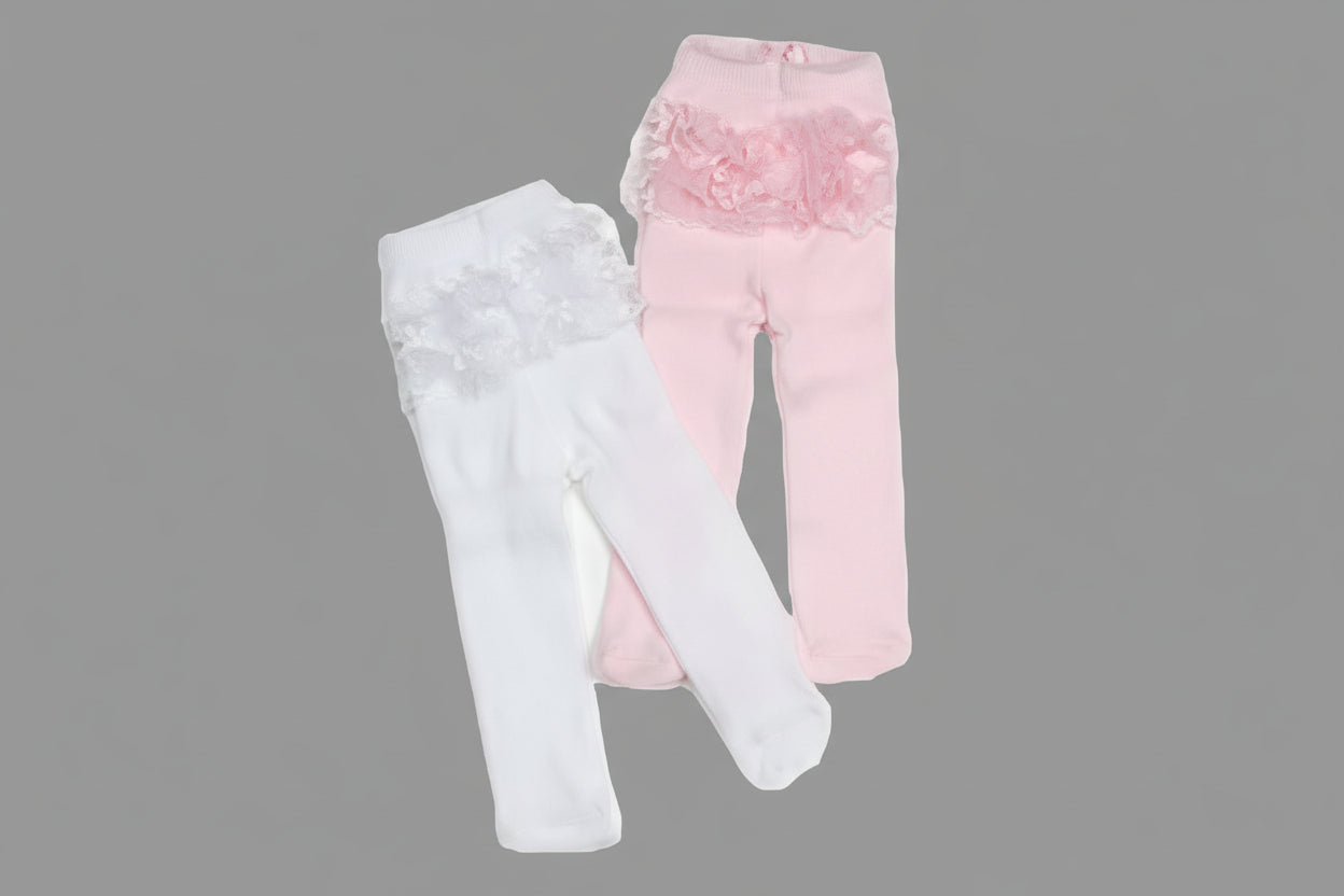 fk Baby Rhumba Tights Frilly Ruffle White Ivory Pink Canada