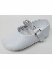 Infant Shoe Girls Diamond Strap Shoe girls shoes for baby baptism, christening shop baby girls shoes at grandmas Little Darlings today.