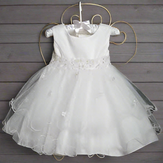 kd Classic Lace Waist Girls Baptism Christening Dress White Ivory Canada