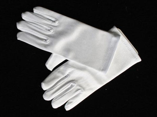 Girls Glove Short- White