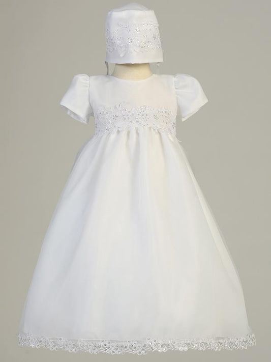 lito Simple Organza Baptism Gown White Canada