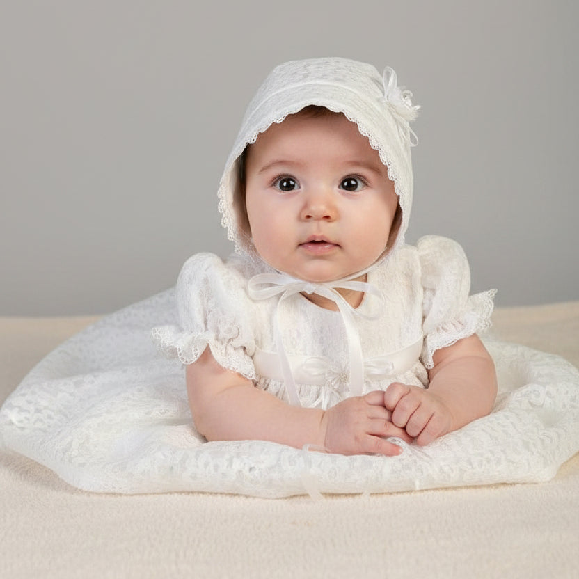lto Lace Puff Sleeve Short Baby Dress White Canada