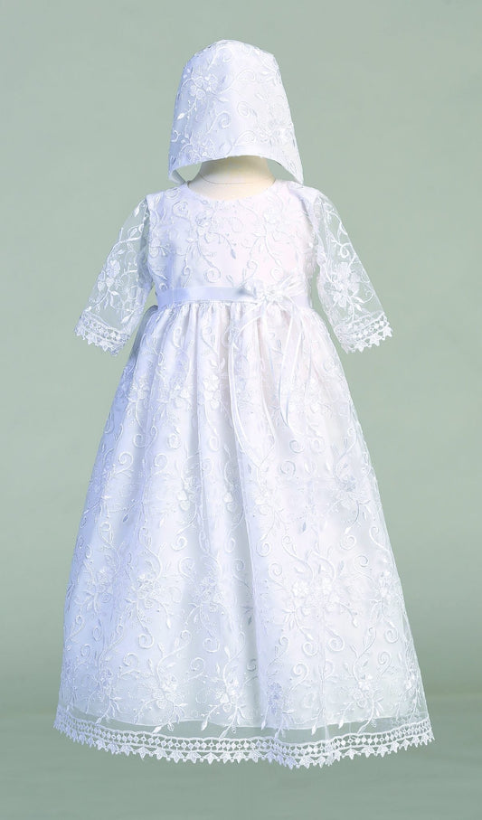 lto Long Sleeve Embroidered Baptism Christening Gown White Canada
