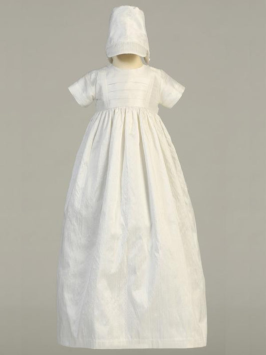  unisex silk baptism gown front view Canada